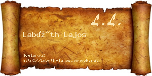 Labáth Lajos névjegykártya