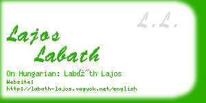 lajos labath business card